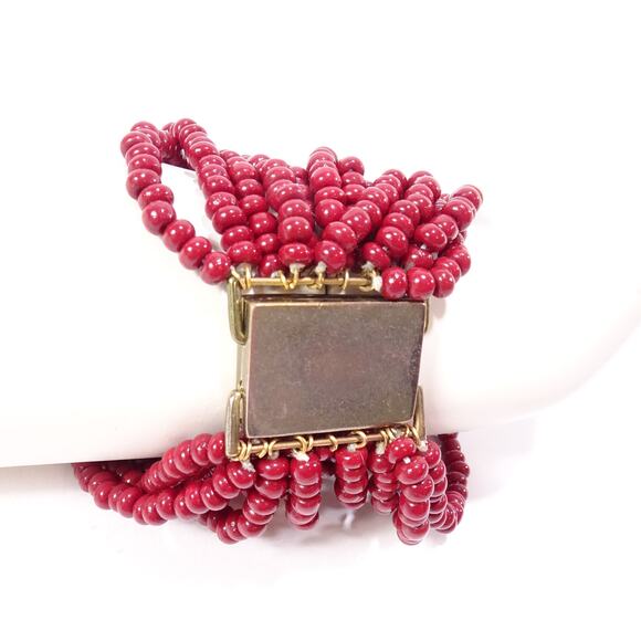 Neiman Marcus Lee Angel Women's Seed Bead Multi Strand Clasp Bracelet NWT 298 - Picture 5 of 10